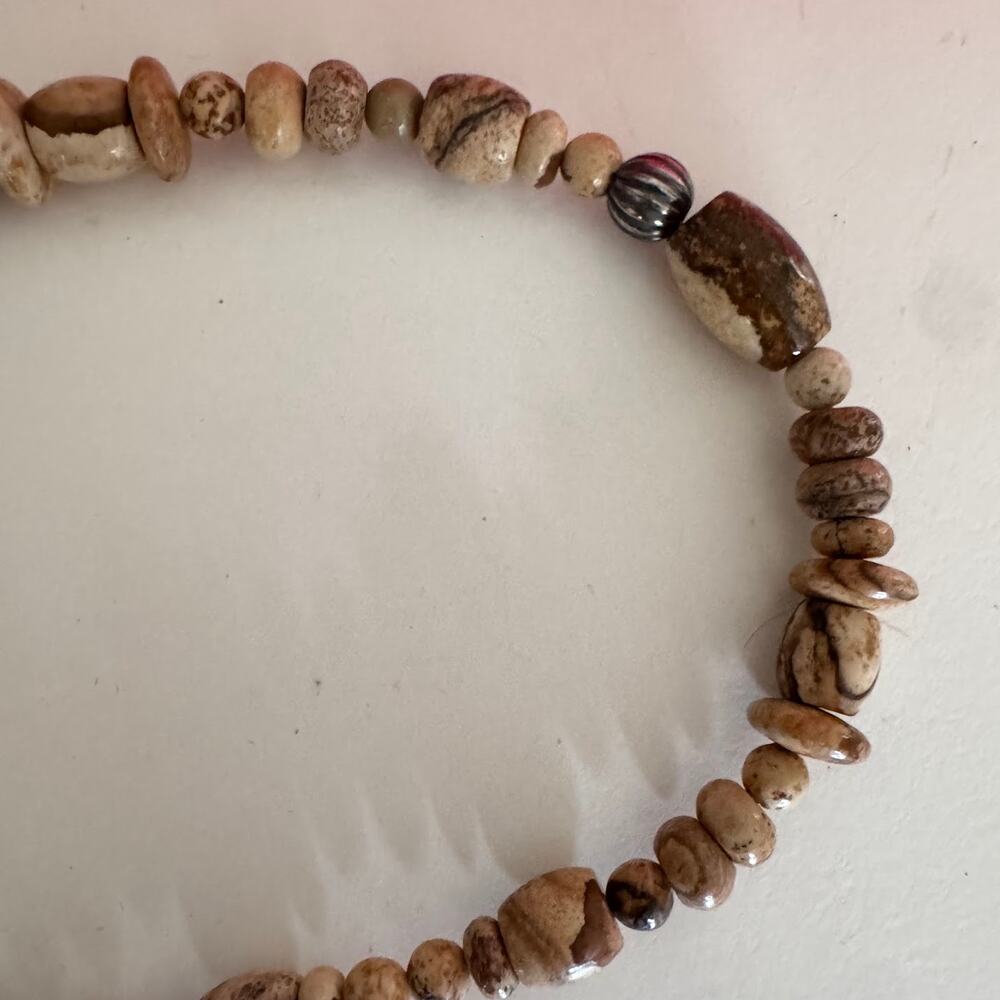 Carolyn Pollack American West 925 Sterling Jasper Beaded Necklace New - Picture 3 of 7